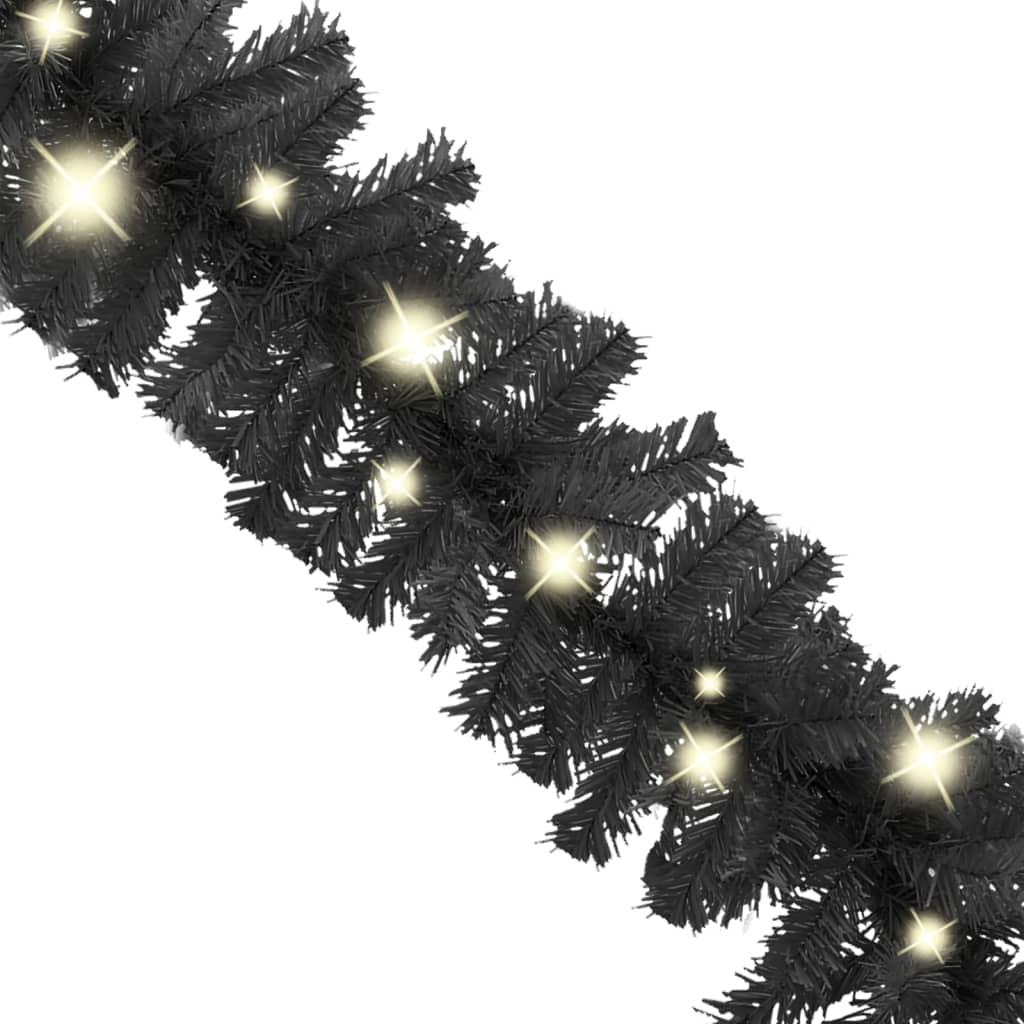 vidaXL fekete karácsonyi füzér LED-es izzókkal 20 m