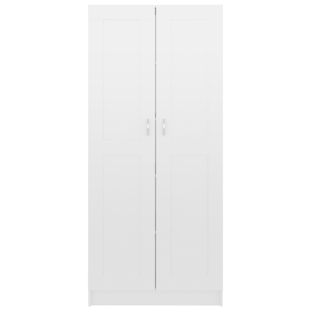 vidaXL magasfényű fehér forgácslap könyvszekrény 82,5 x 30,5 x 185,5 cm