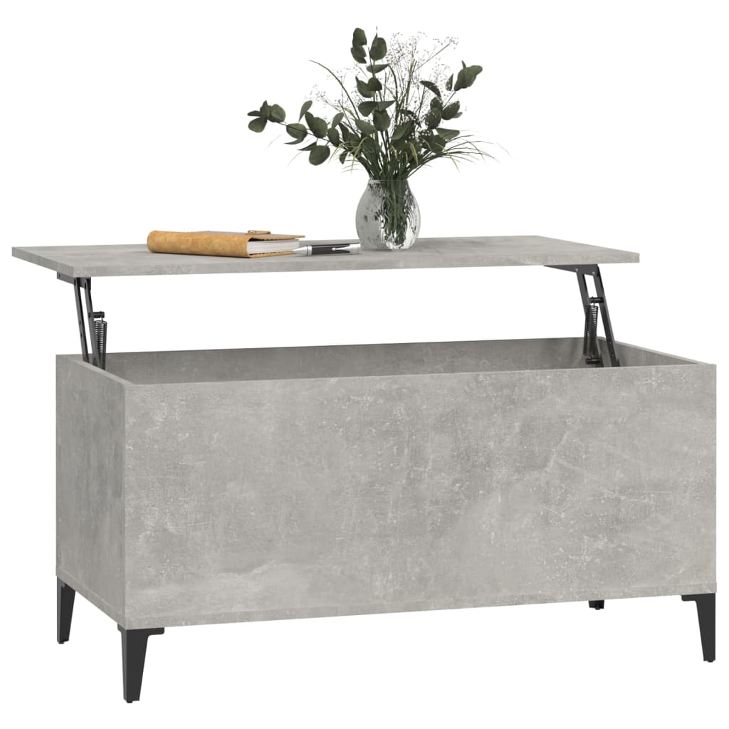vidaXL betonszürke szerelt fa dohányzóasztal 90x44,5x45 cm