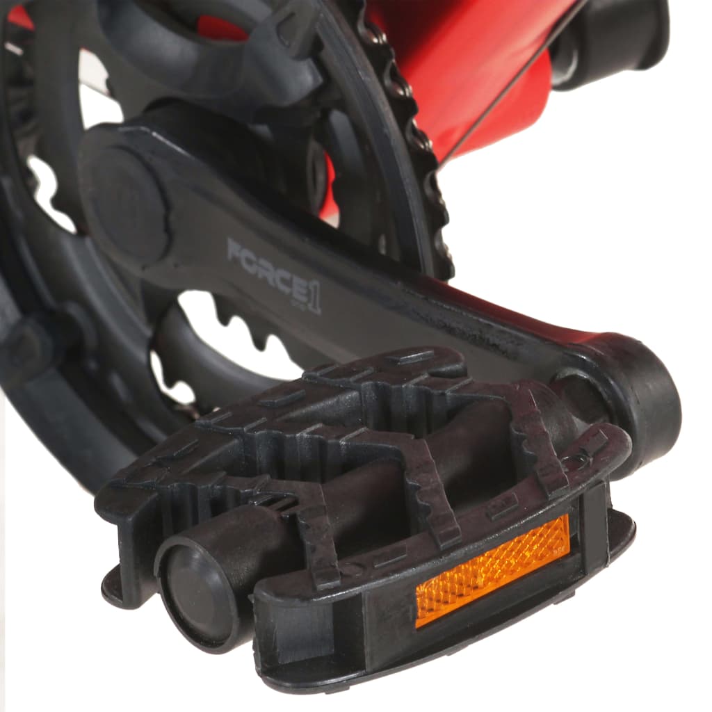vidaXL 21 sebességes piros mountain bike 27,5 hüvelykes kerékkel 38 cm