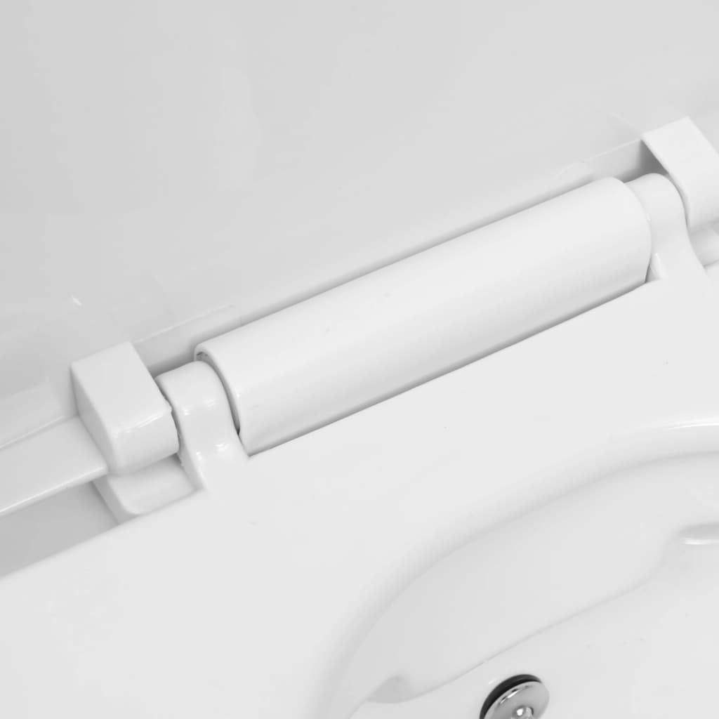 vidaXL fehér kerámia falra szerelhető perem nélküli WC tartály
