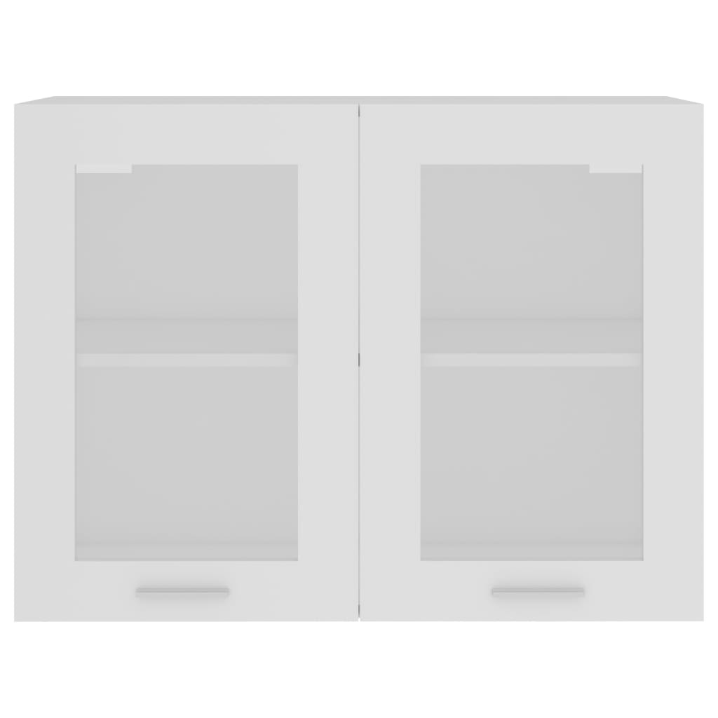 vidaXL fehér forgácslap függő üvegszekrény 80 x 31 x 60 cm