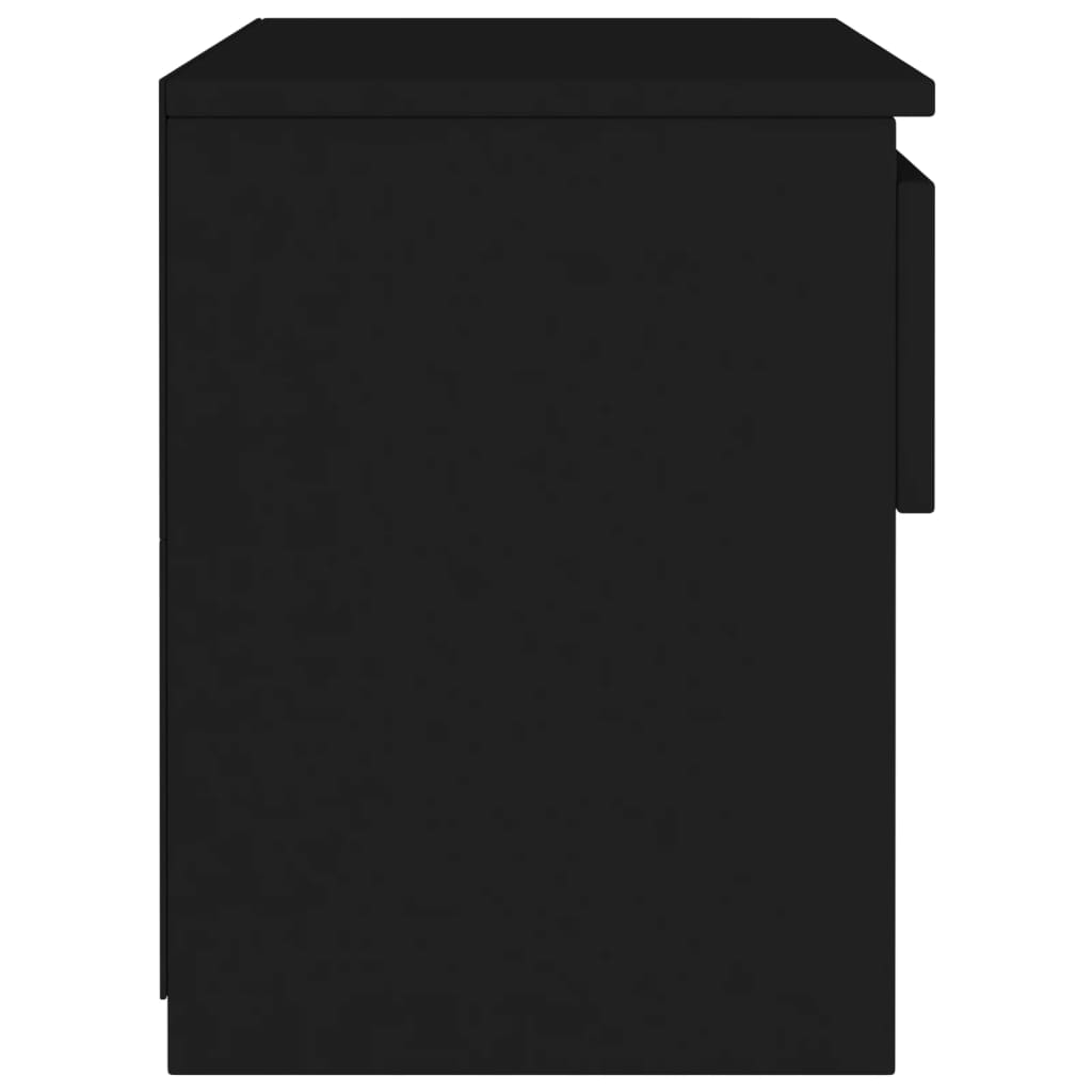 vidaXL fekete forgácslap éjjeliszekrény 40 x 30 x 39 cm