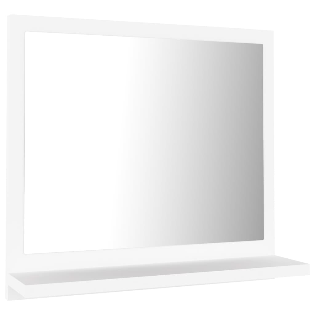 vidaXL fehér forgácslap fürdőszobai tükör 40 x 10,5 x 37 cm