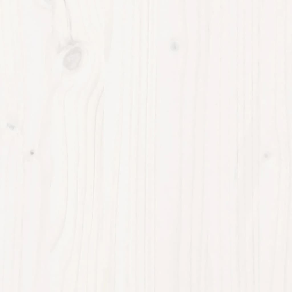 vidaXL fehér tömör fenyőfa napozóágy 205 x 110 x 31,5 cm
