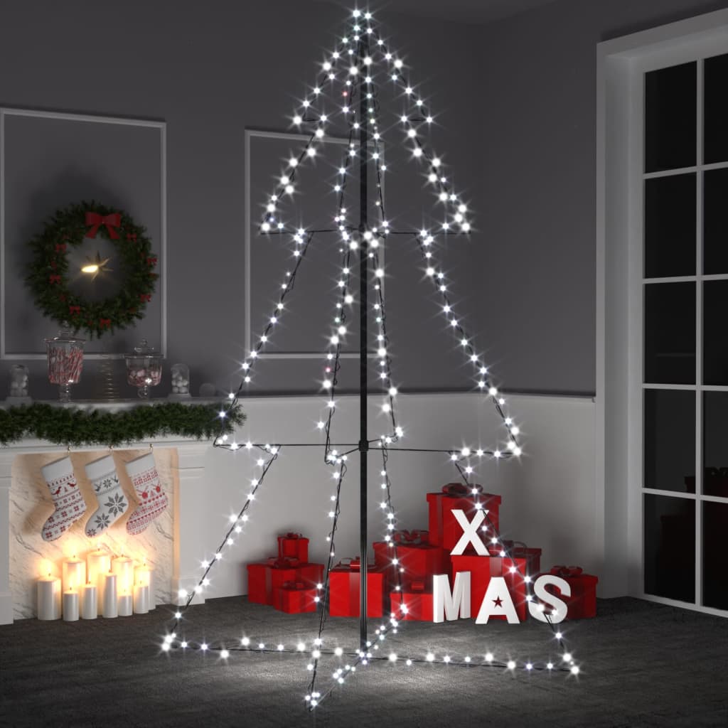 vidaXL 240 LED-es beltéri/kültéri kúp alakú karácsonyfa 118 x 180 cm