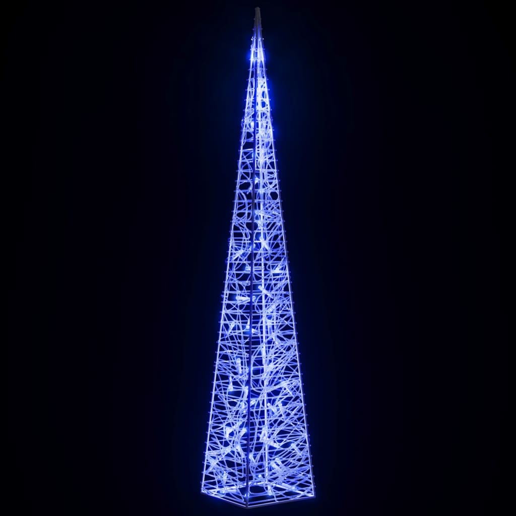 vidaXL dekoratív kék fényű LED-es akril fénykúp 120 cm