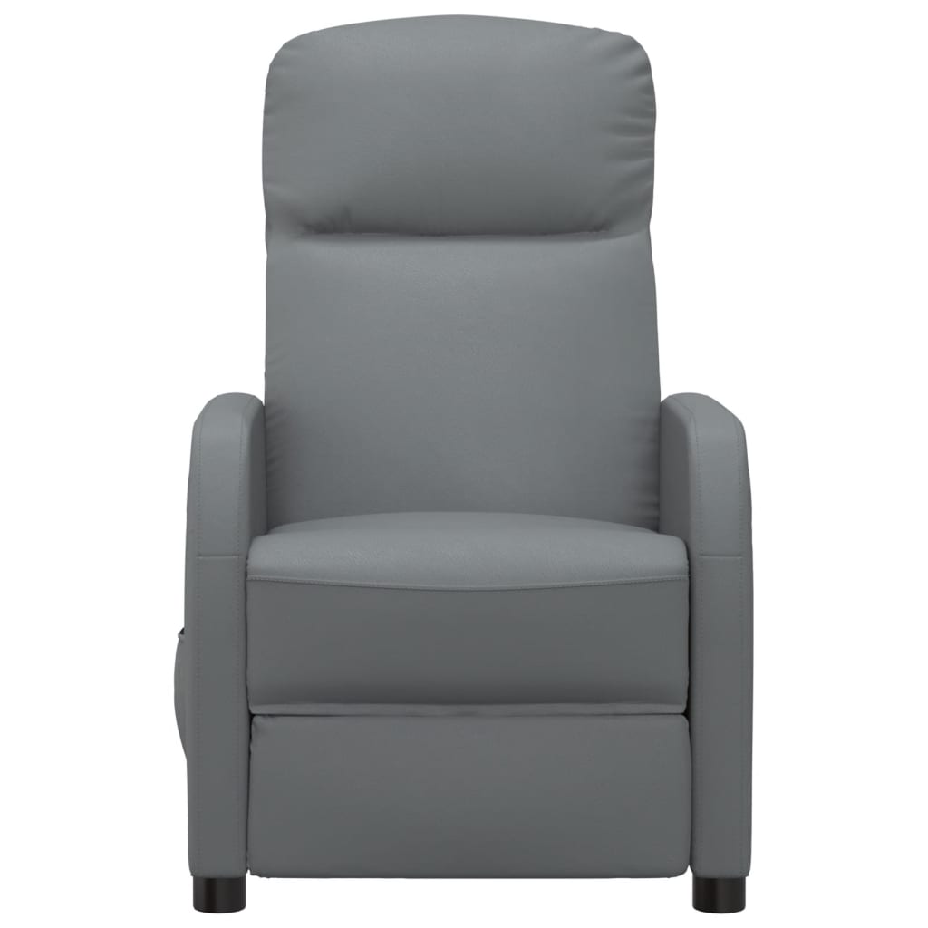 vidaXL antracitszürke műbőr dönthető elektromos fotel
