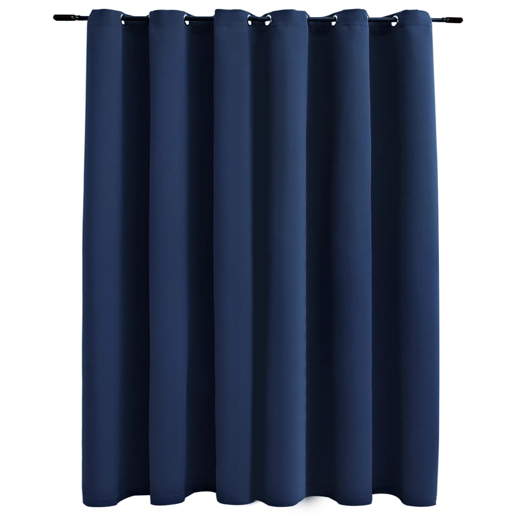 vidaXL kék sötétítőfüggöny fémkarikákkal 290 x 245 cm