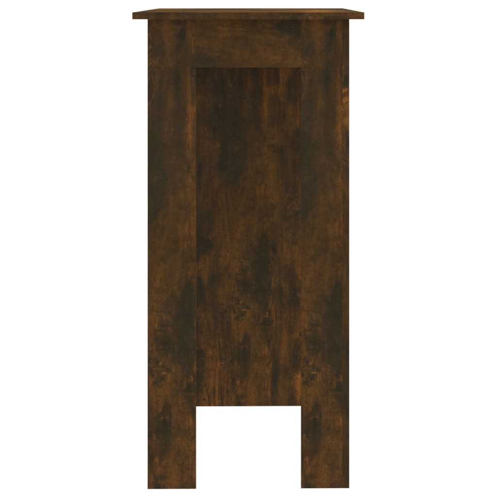 vidaXL füstös tölgyszínű forgácslap bárasztal polccal 102x50x103,5 cm