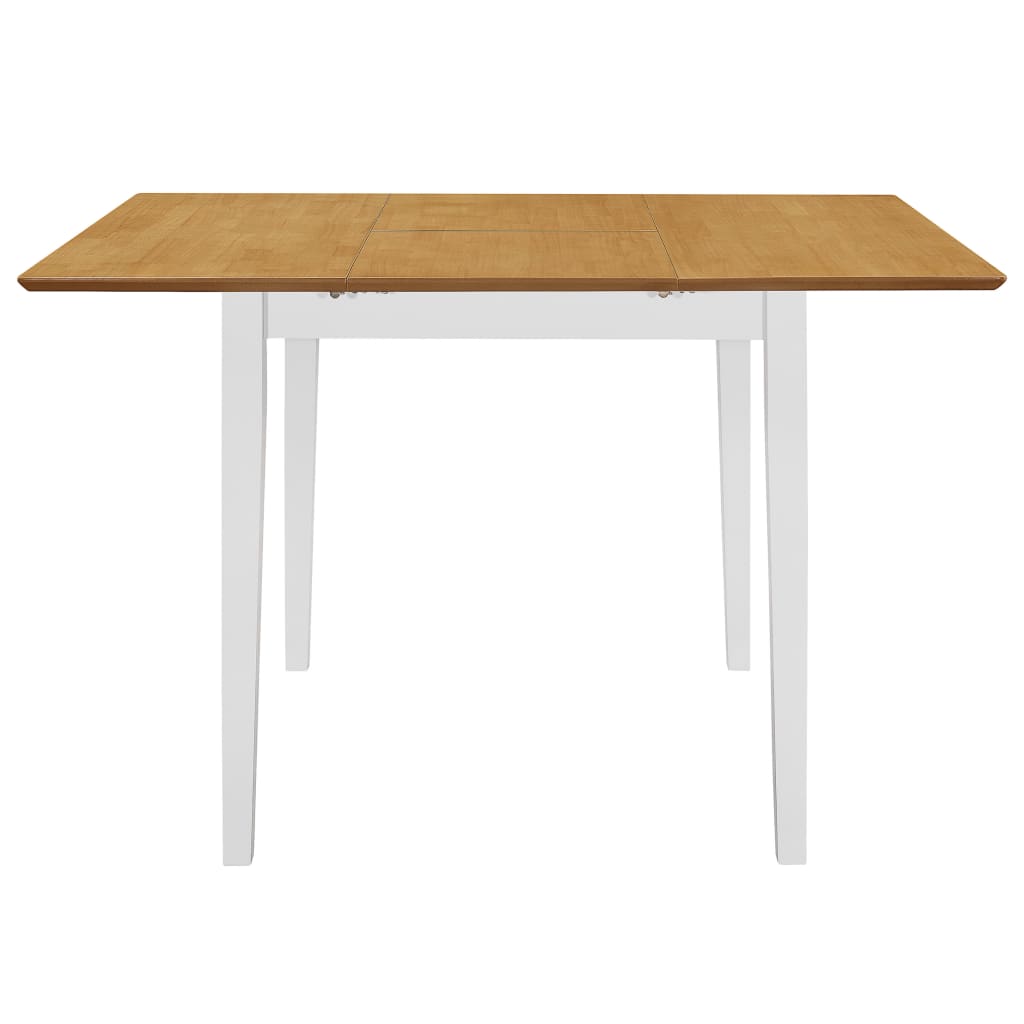 vidaXL fehér kihúzható MDF étkezőasztal (80-120)x80x74 cm