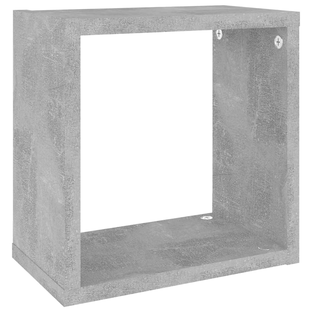 vidaXL 2 db betonszürke fali kockapolc 26 x 15 x 26 cm