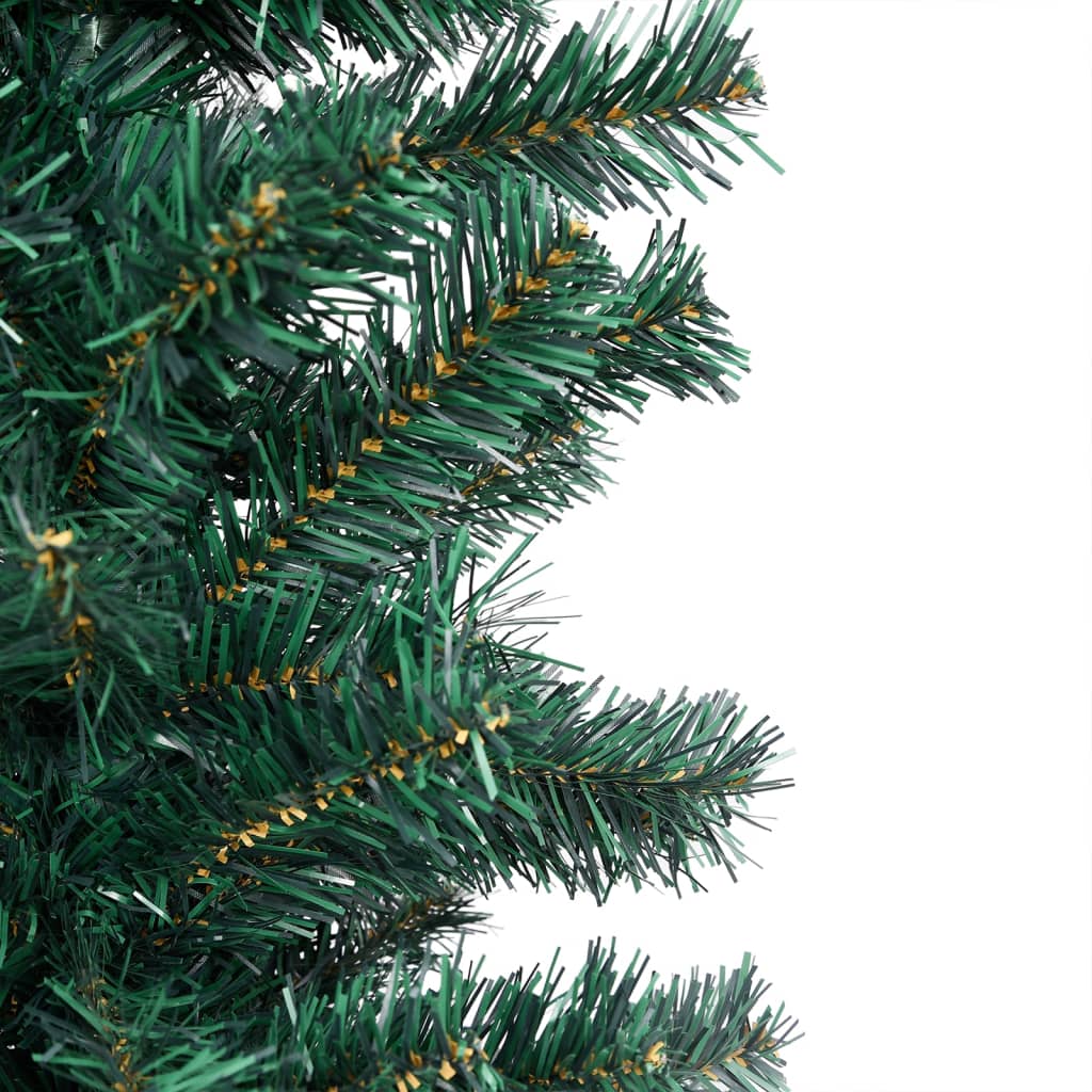 vidaXL zöld PVC megvilágított vékony műkarácsonyfa állvánnyal 150 cm