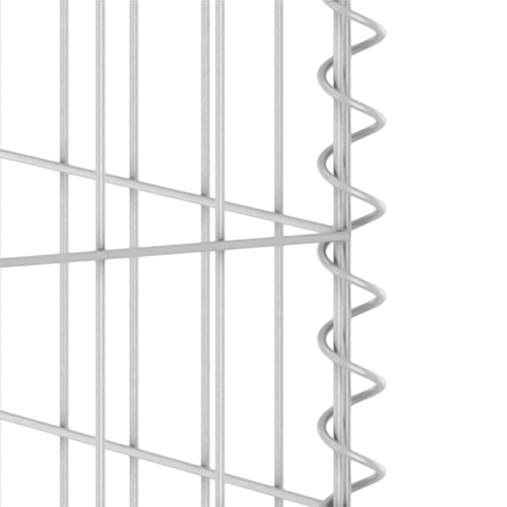 vidaXL horganyzott acél gabionfal szemeteskukákhoz 254 x 100 x 110 cm