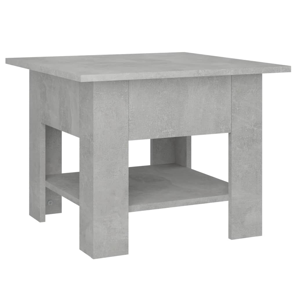 vidaXL betonszürke forgácslap dohányzóasztal 55 x 55 x 42 cm
