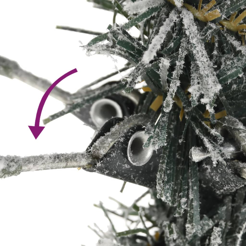 vidaXL PVC és polietilén műkarácsonyfa pelyhes hóval 210 cm