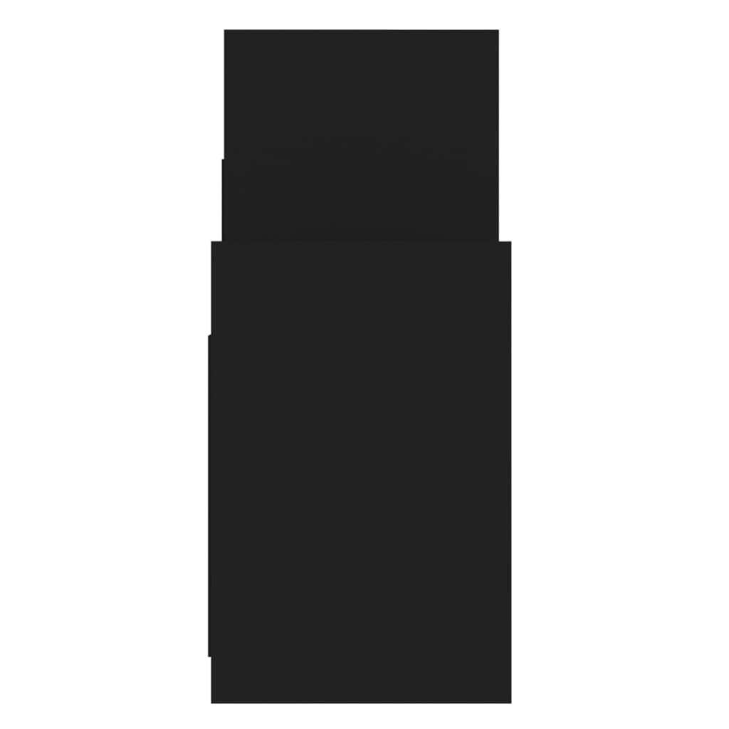 vidaXL fekete forgácslap kisszekrény 60 x 26 x 60 cm