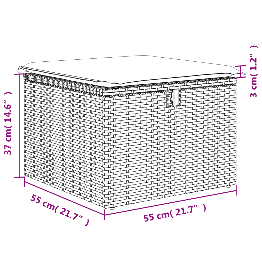 vidaXL 6 részes vegyes bézs polyrattan kerti ülőgarnitúra párnákkal