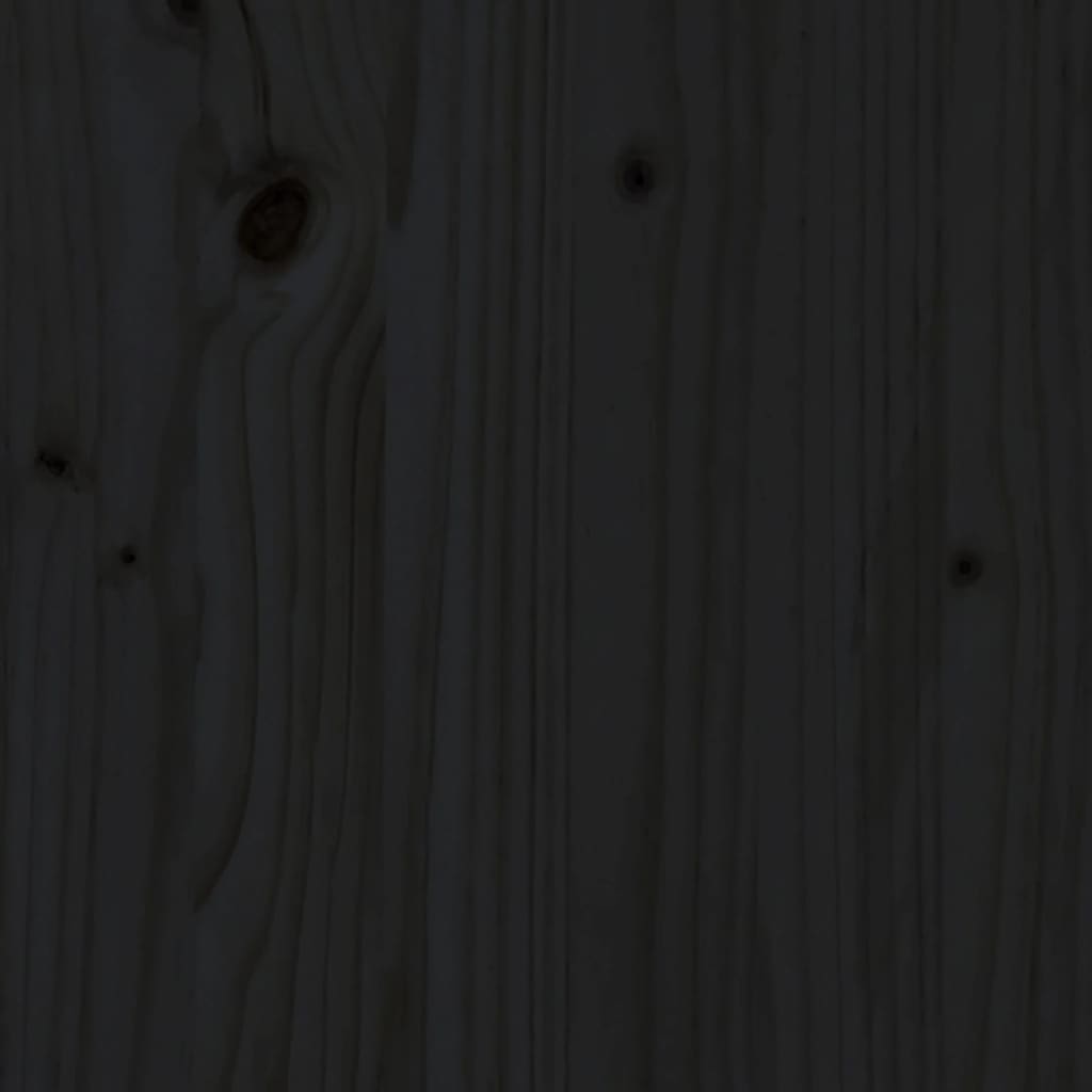 vidaXL 7 részes fekete tömör fa kerti ülőgarnitúra párnával