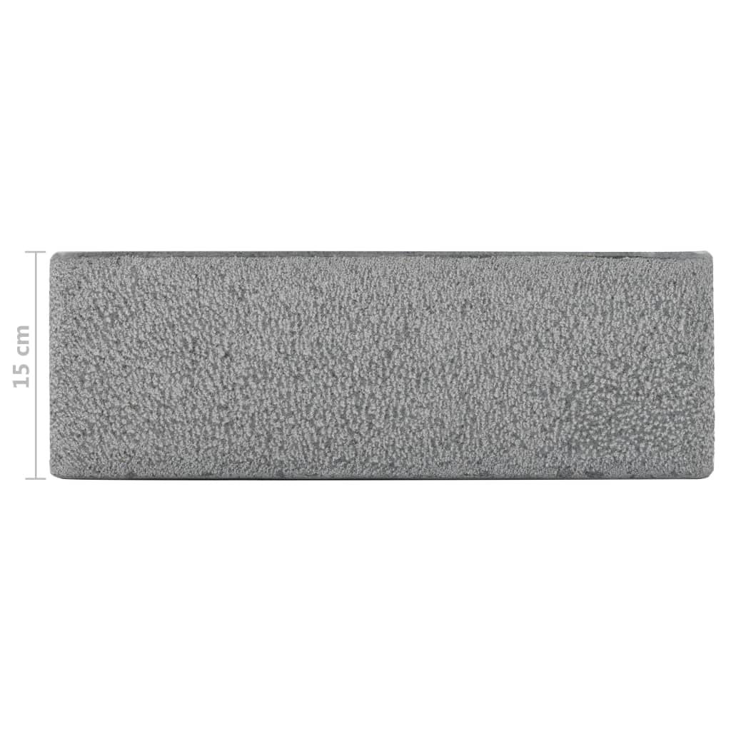vidaXL fekete folyami kő mosdókagyló 45 x 30 x 15 cm
