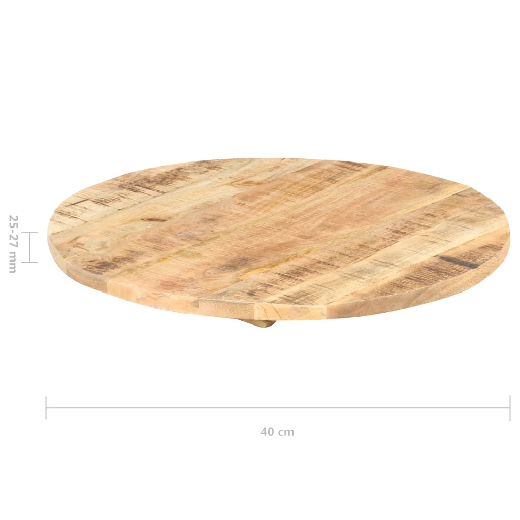 vidaXL kerek tömör mangófa asztallap 25-27 mm 40 cm