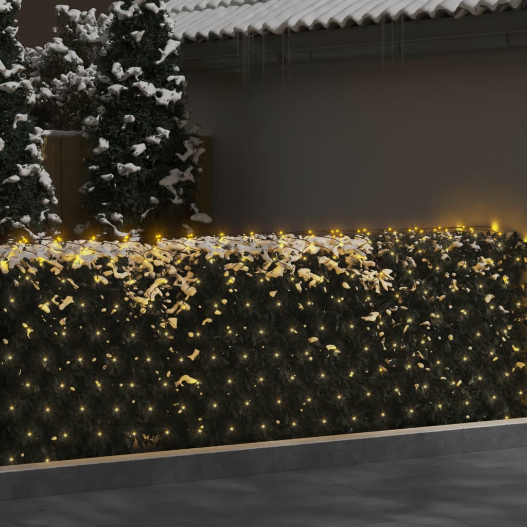 vidaXL kültéri hálós meleg fehér karácsonyi világítás 544 LED 4x4 m