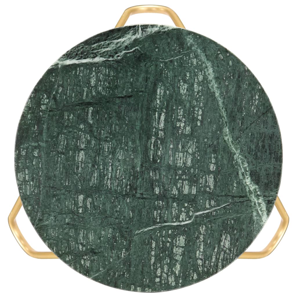 vidaXL zöld márvány textúrájú valódi kő dohányzóasztal 40 x 40 x 40 cm