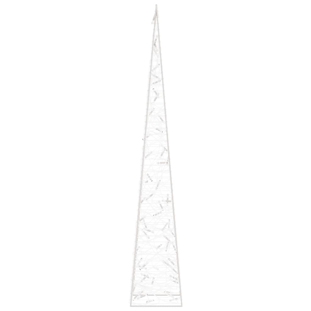vidaXL karácsonyi meleg fehér fényű akril fénykúp 60 db LED 120 cm