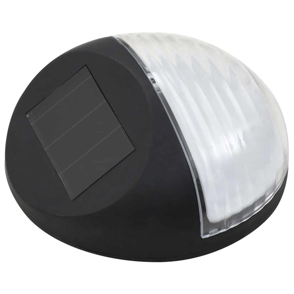 vidaXL 24 db fekete kerek kültéri napelemes LED falilámpa