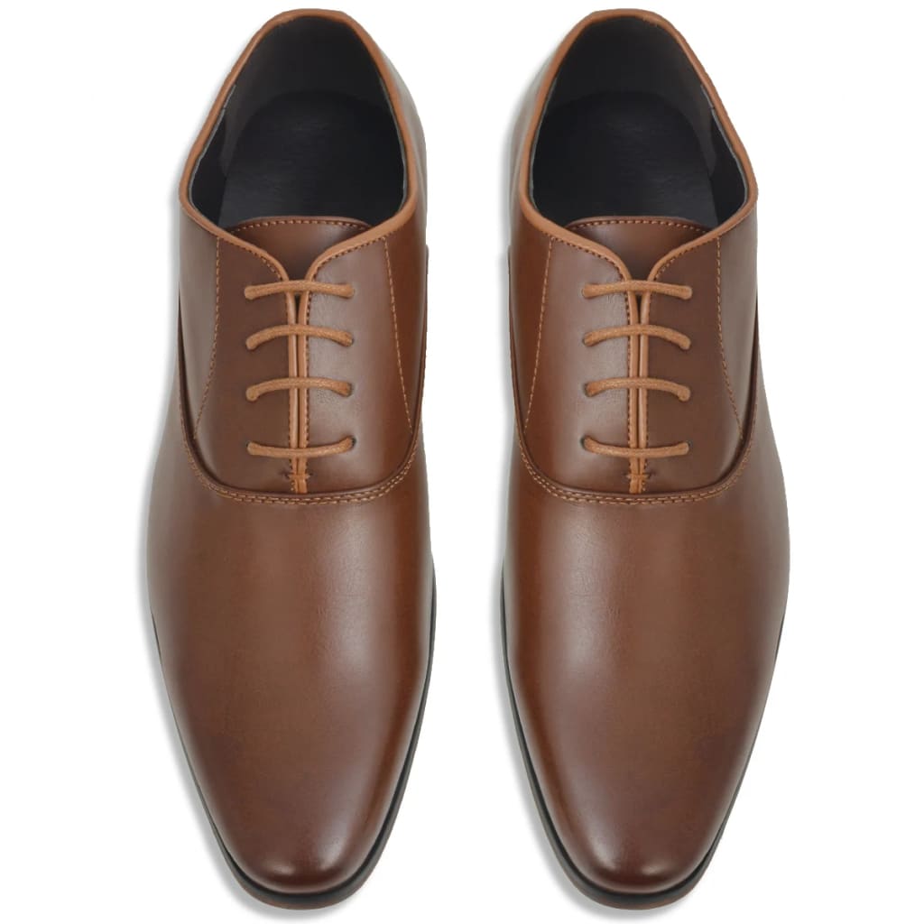 vidaXL Férfi fűzős business cipő barna 42-es méret PU bőr