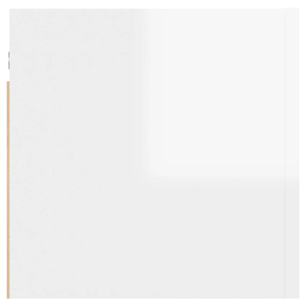 vidaXL magasfényű fehér falra szerelhető TV-szekrény 30,5 x 30 x 30 cm