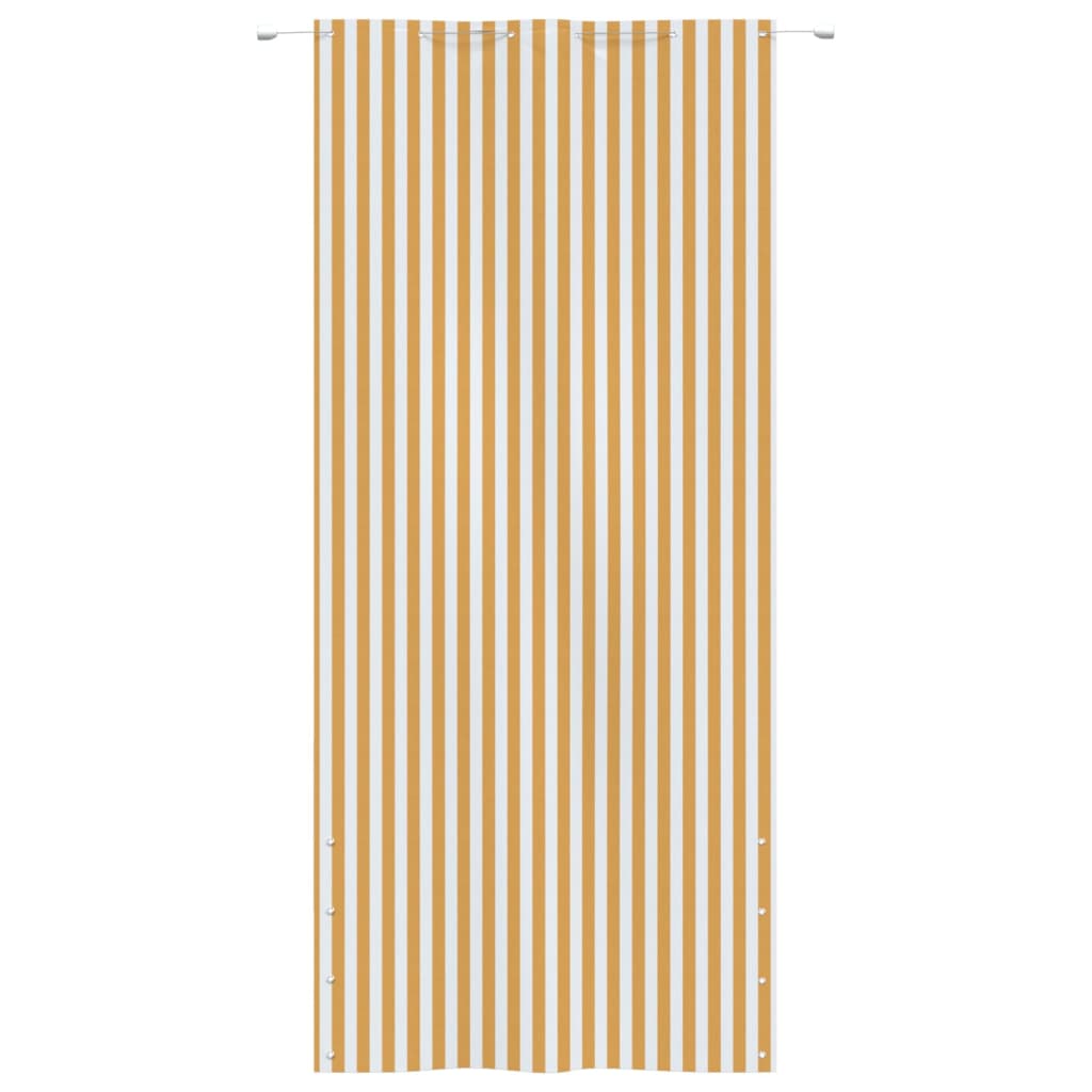 vidaXL sárga-fehér oxford-szövet erkélyparaván 120 x 240 cm