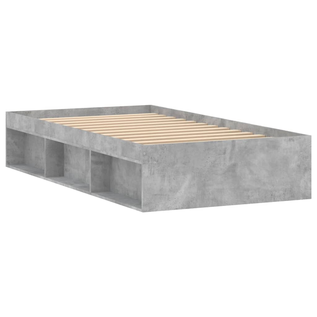 vidaXL betonszürke ágykeret 90 x 190 cm