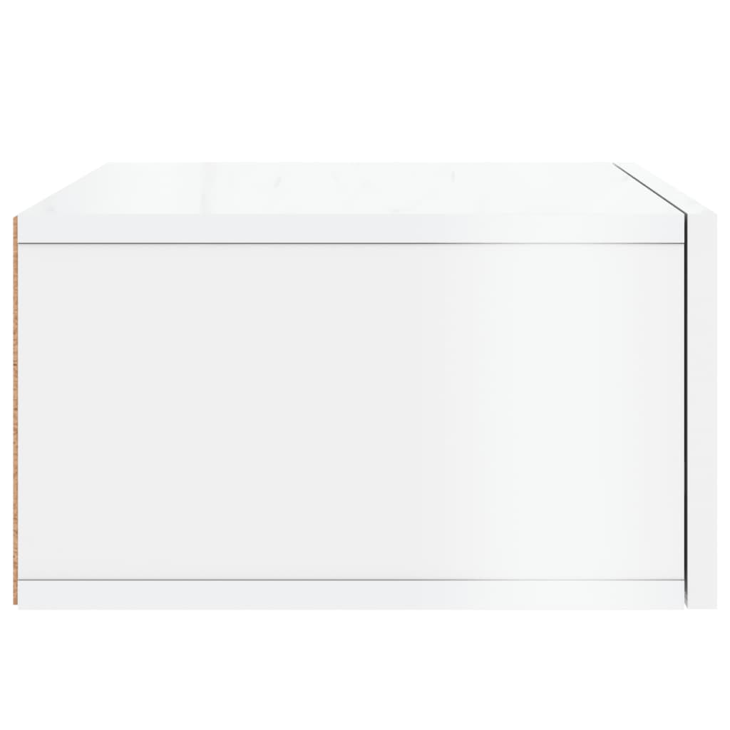 vidaXL magasfényű fehér falra szerelhető éjjeliszekrény 35x35x20 cm