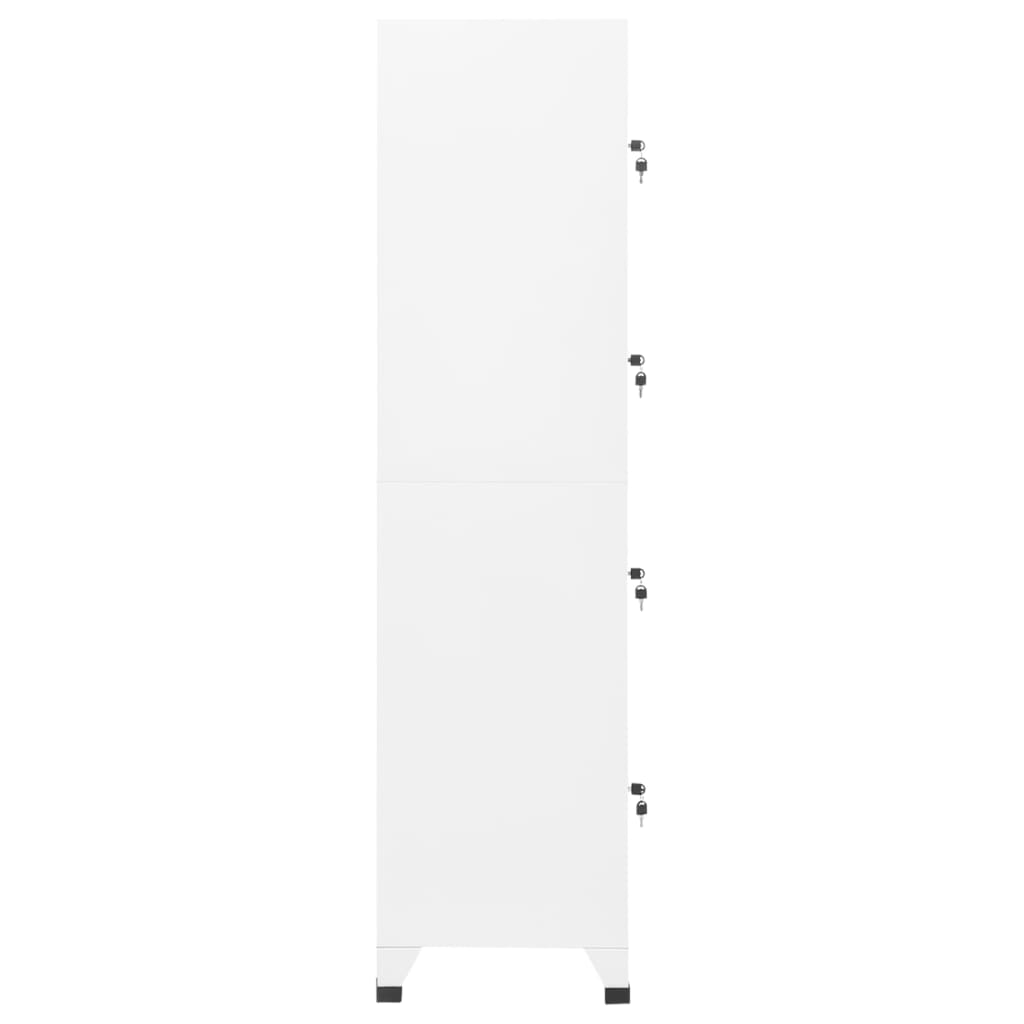 vidaXL fehér acél zárható szekrény 38 x 45 x 180 cm