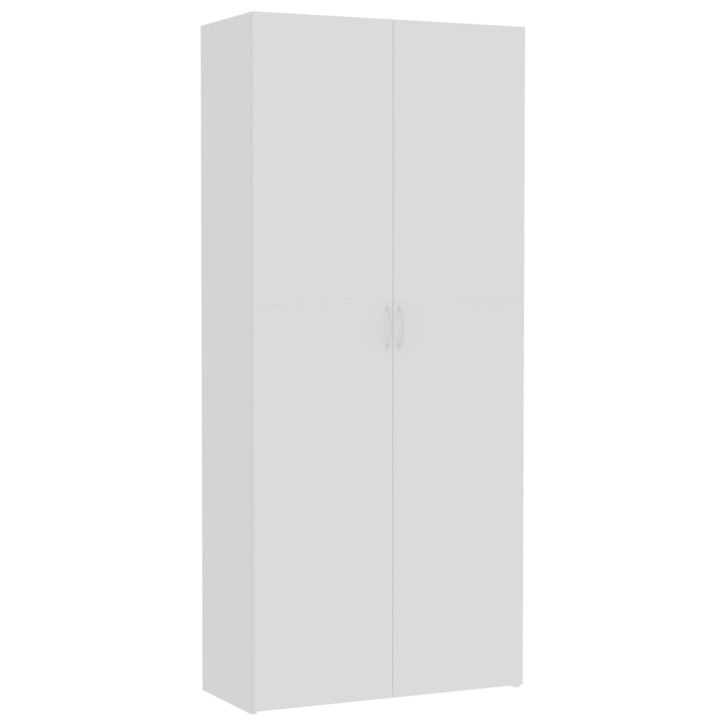 vidaXL fehér forgácslap tárolószekrény 80 x 35,5 x 180 cm