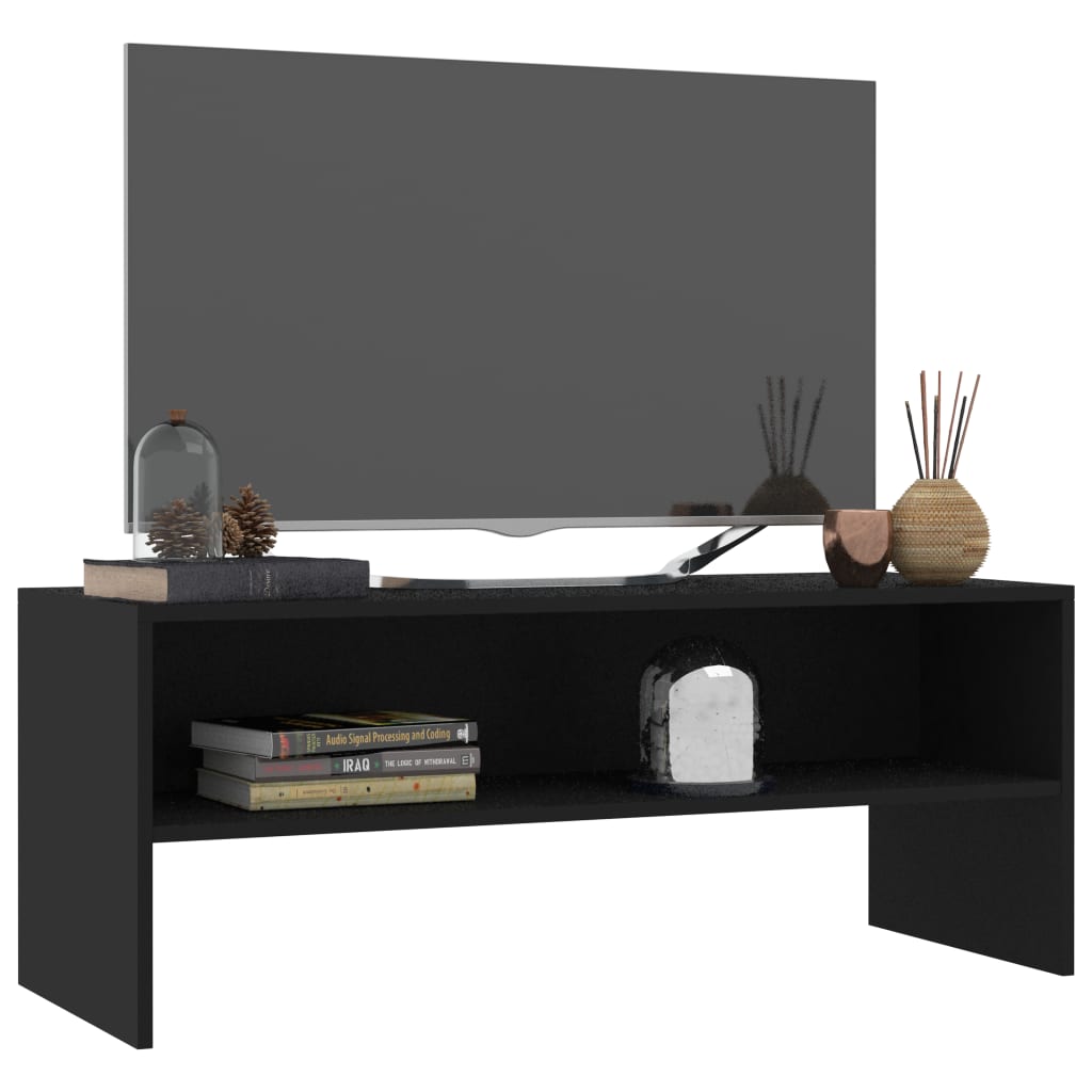 vidaXL fekete forgácslap TV-szekrény 100 x 40 x 40 cm