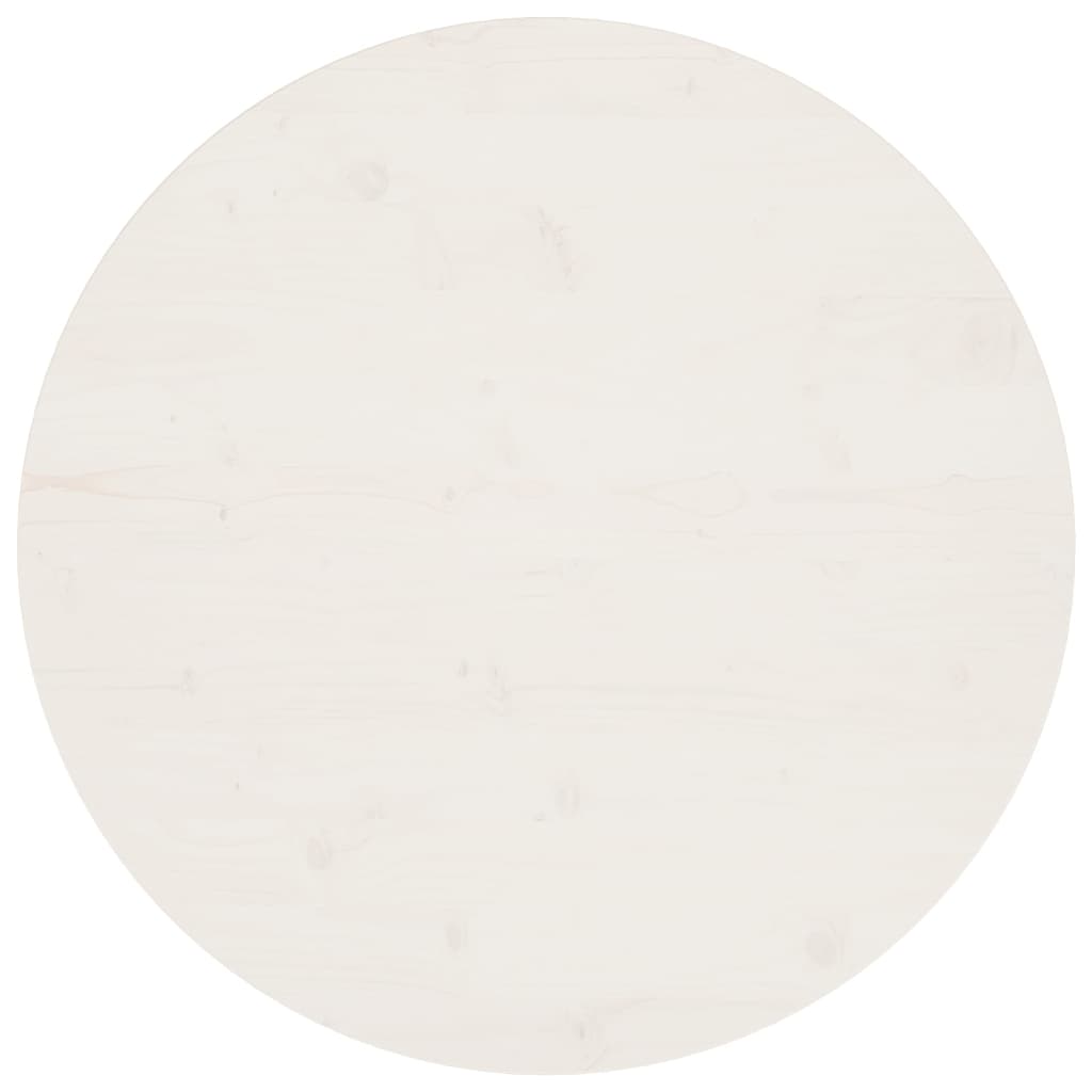 vidaXL fehér tömör fenyőfa asztallap Ø80 x 2,5 cm