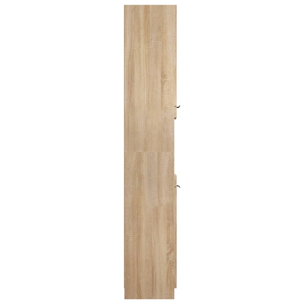 vidaXL sonoma-tölgyszínű szerelt fa fürdőszobaszekrény 32x34x188,5 cm