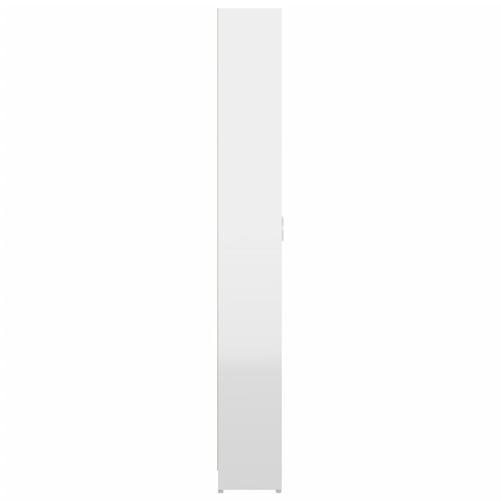 vidaXL magasfényű fehér forgácslap előszobaszekrény 55 x 25 x 189 cm