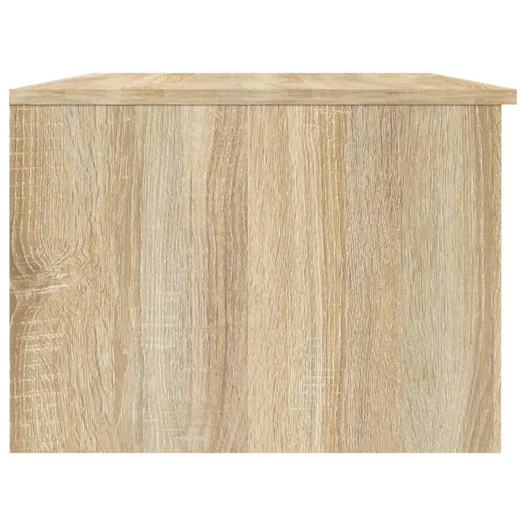 vidaXL fehér és sonoma színű szerelt fa dohányzóasztal 102x50x36 cm