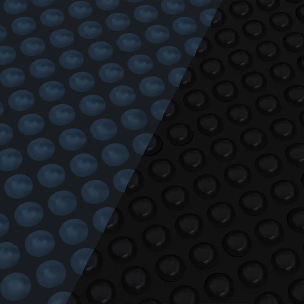 vidaXL fekete és kék napelemes lebegő PE medencefólia 450 x 220 cm