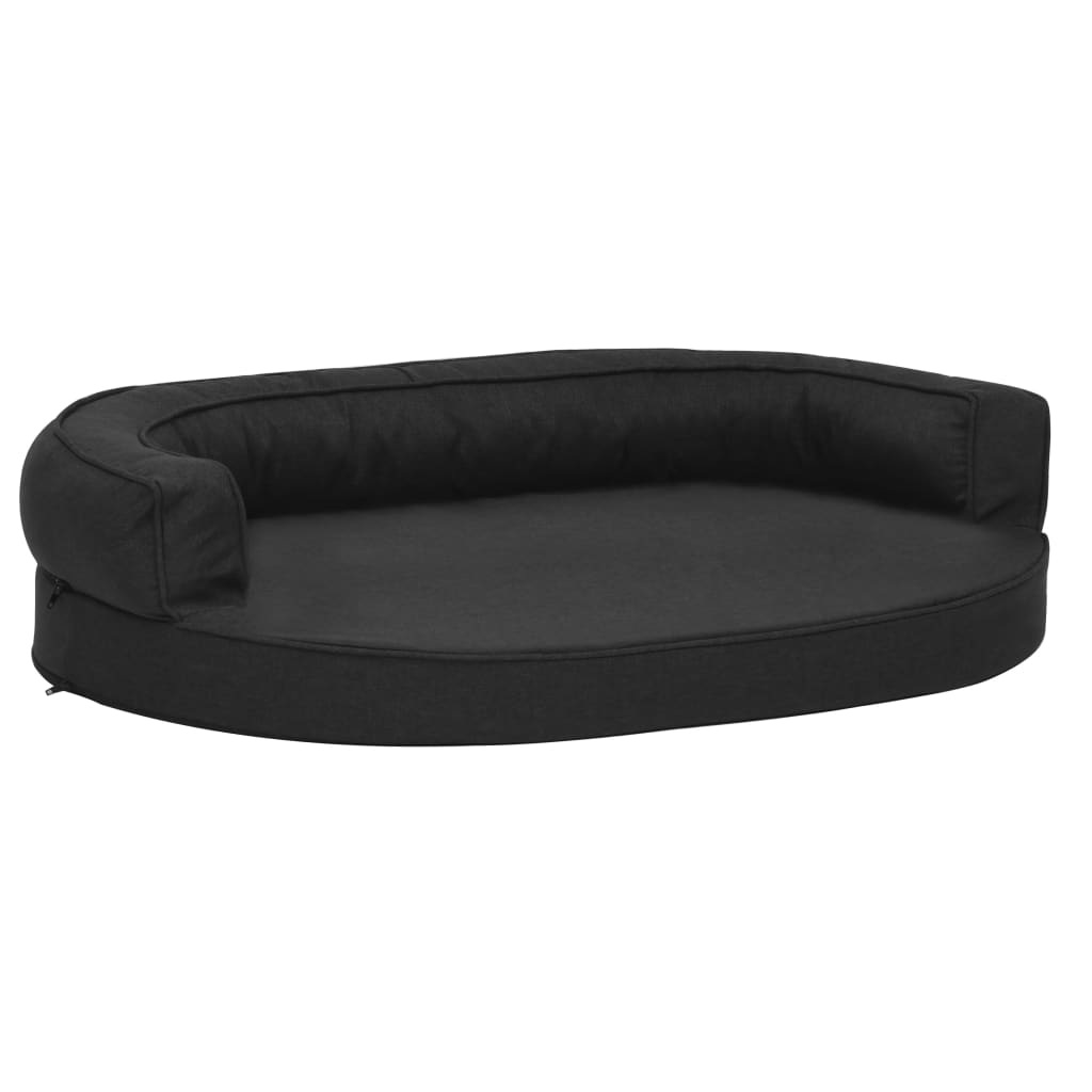 vidaXL fekete ergonomikus vászonhatású kutyaágymatrac 90 x 64 cm