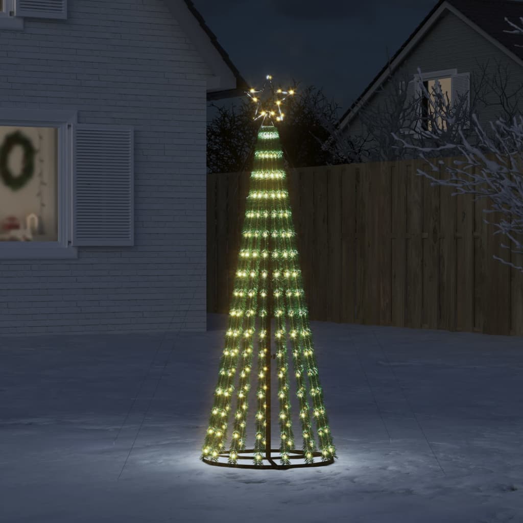 vidaXL meleg fehér karácsonyfa fénykúp 275 LED 180 cm