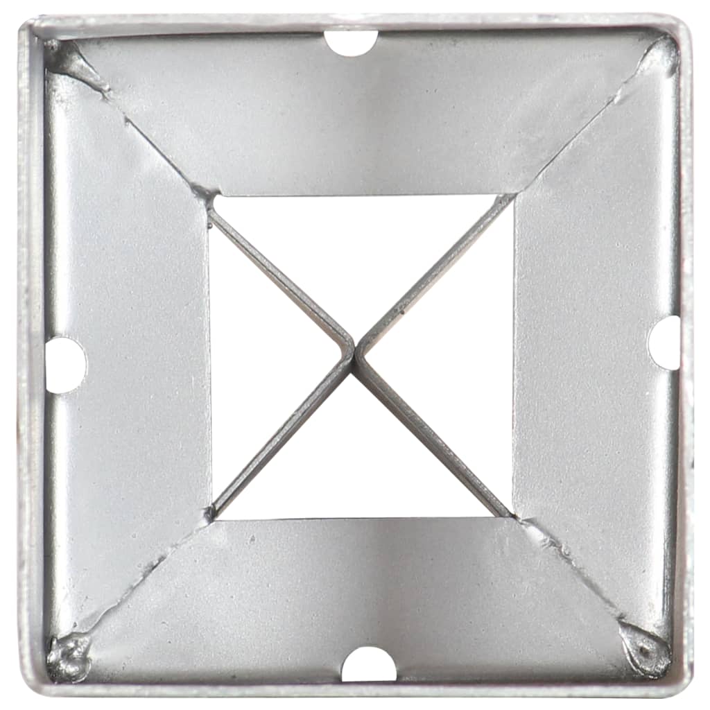 vidaXL 12 db ezüstszínű horganyzott acél kerítéstüske 9 x 9 x 75 cm