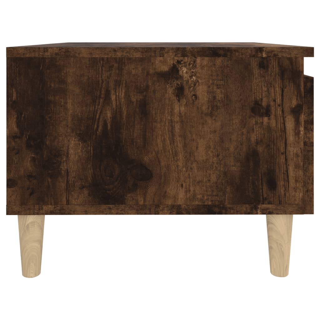 vidaXL 2 db füstös tölgyszínű szerelt fa kisasztal 50 x 46 x 35 cm