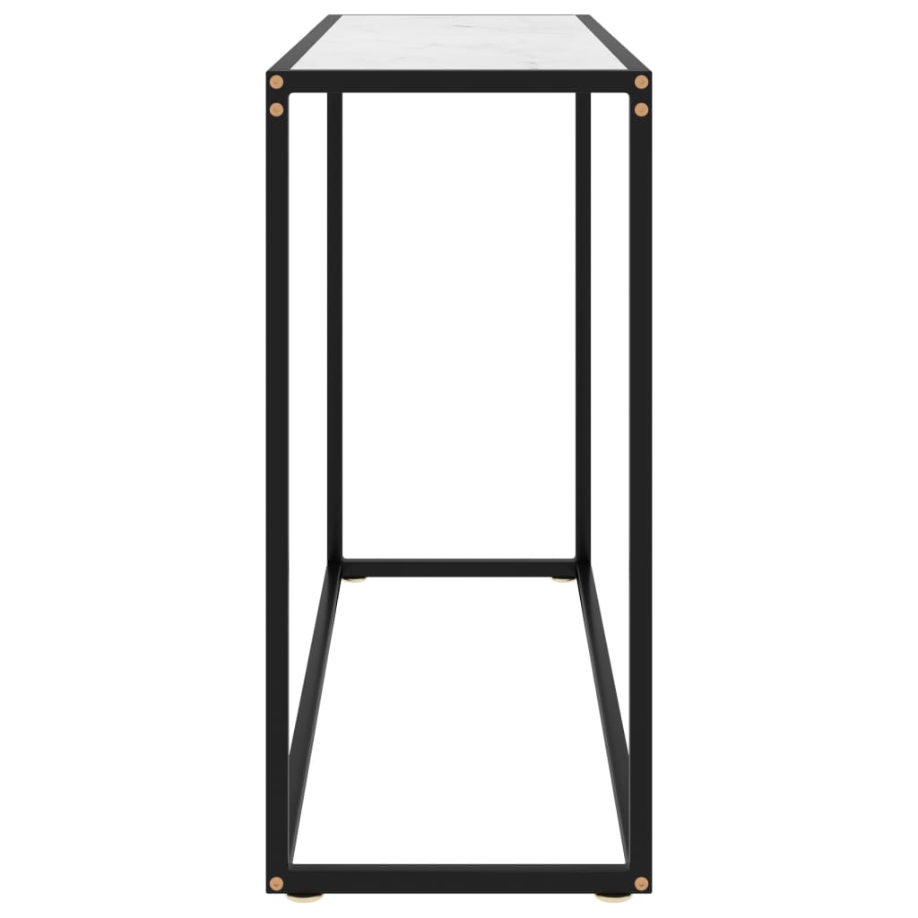 vidaXL fehér edzett üveg tálalóasztal 100 x 35 x 75 cm