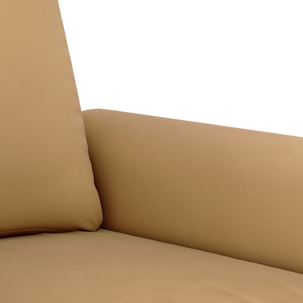 vidaXL 2 részes barna bársony ülőgarnitúra párnákkal