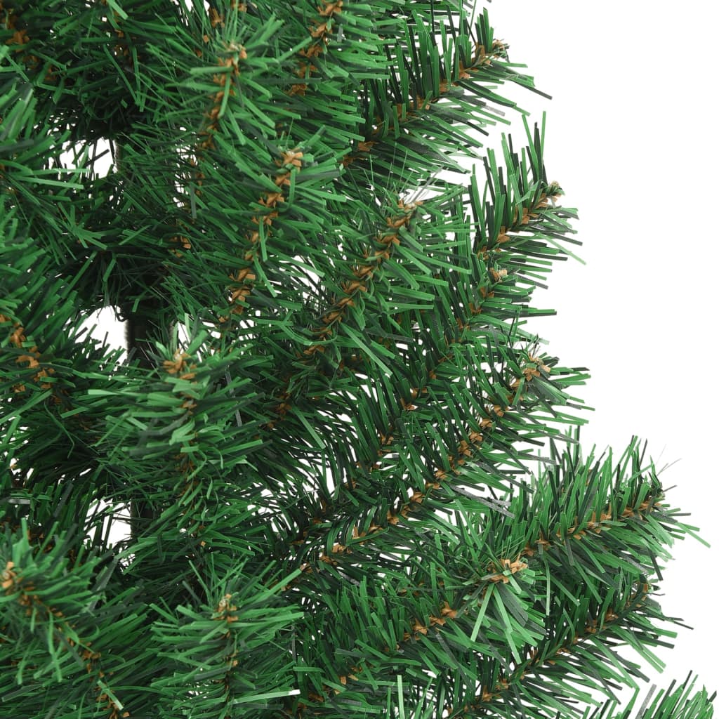 vidaXL zöld PVC fél műkarácsonyfa állvánnyal 240 cm