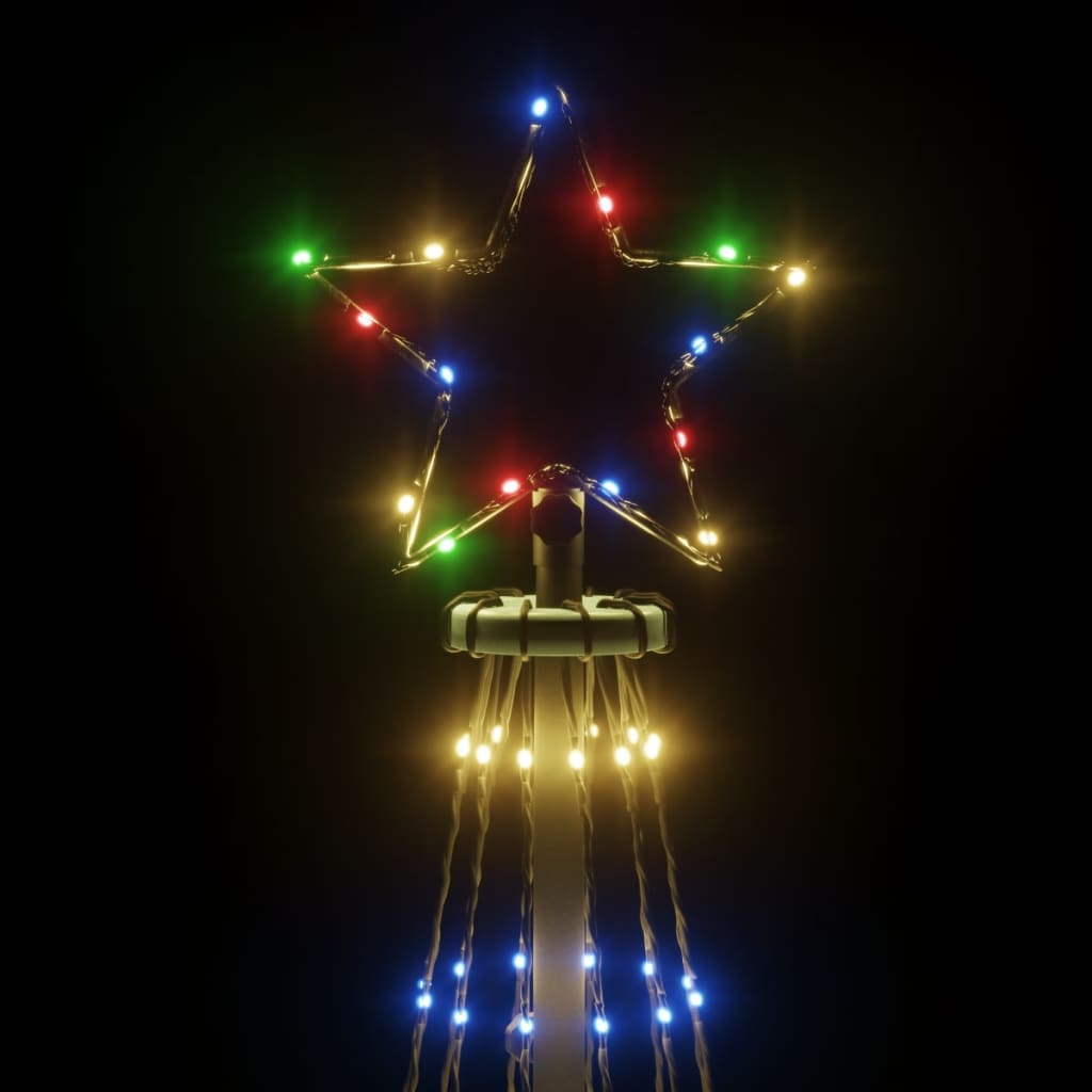 vidaXL kúp alakú karácsonyfa 1134 színes LED-del 230 x 800 cm